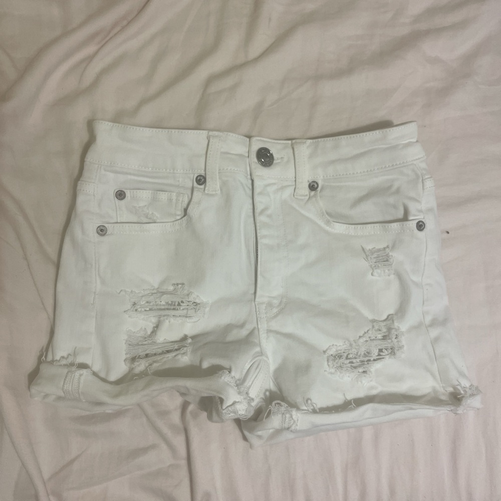 white american eagle shorts